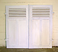 pair of small french shutters